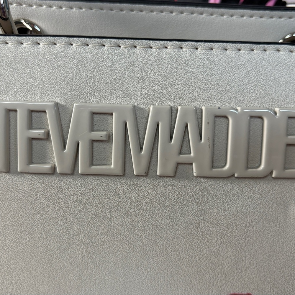 Steve Madden BEvelyn Kiss Print Women's Bag Chalk - Picture 2 of 16